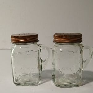 White and Brown Serveware Mason Jar Mugs